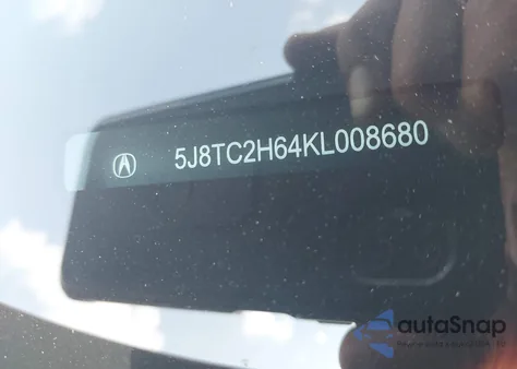 2019 Acura Rdx A-Spec Package z USA, uszkodzony, nr VIN 5J8TC2H64KL008680